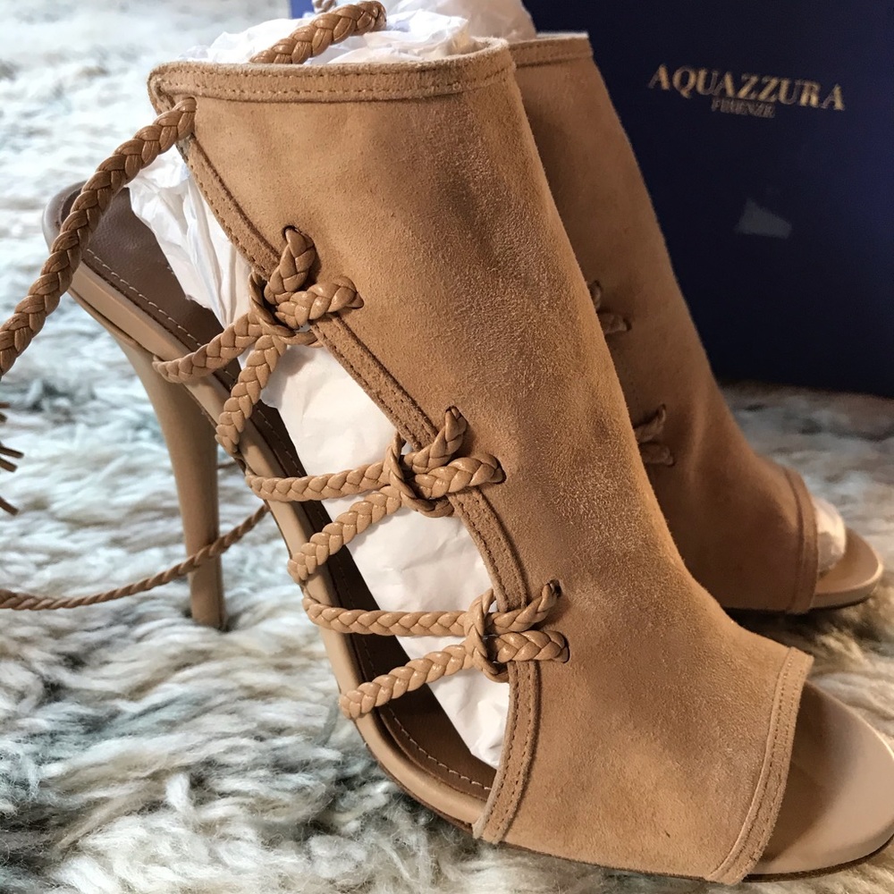 Aquazzura Sahara braided lace sandal